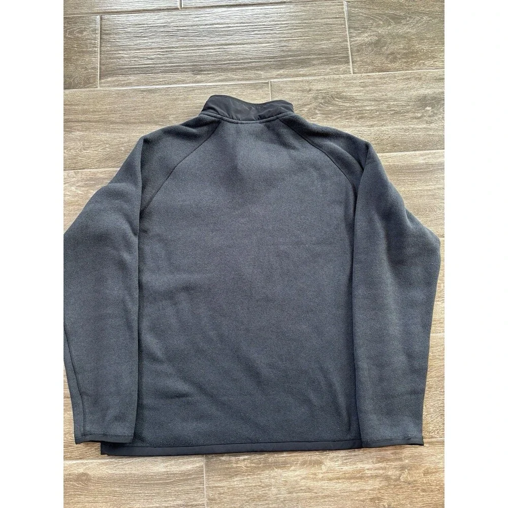 The North Face GORDON LYONS 1/4 Zip Sweater Knit Fleece Jacket‎ Black Size L EUC